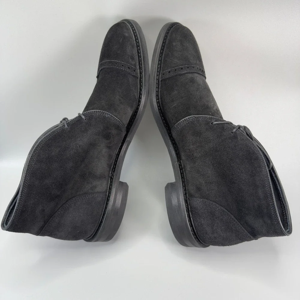 Allen Edmonds Men's Charcoal Gray Suede Chukka Boots